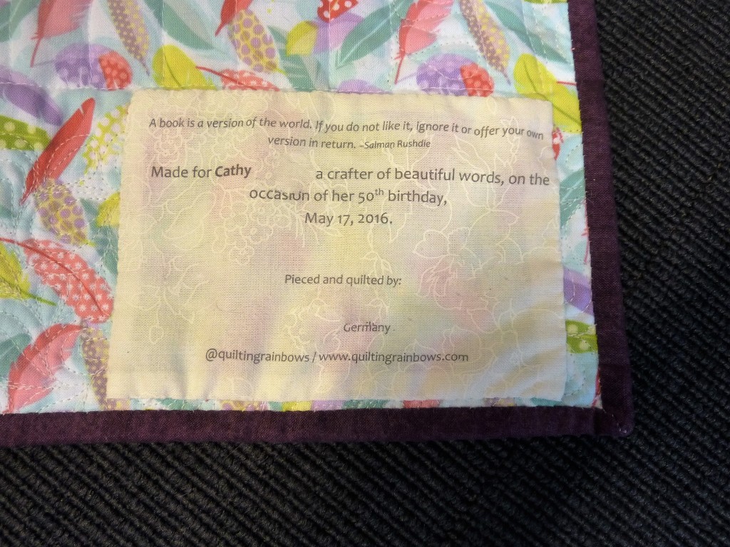 Quilt label