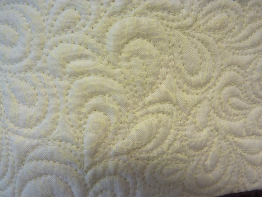 Quilting Detail below the shelf